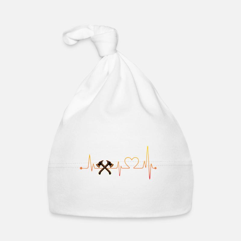 Battement de cœur de lancer de hache Bonnet bio Bébé