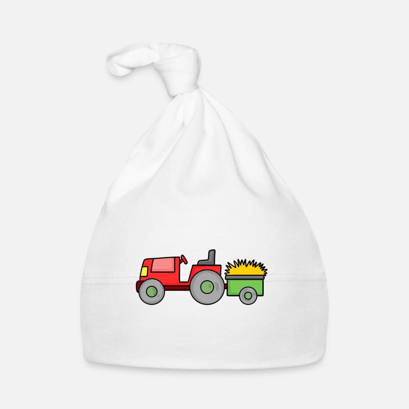 Traktor mit Anhänger Baby Bio-Mütze