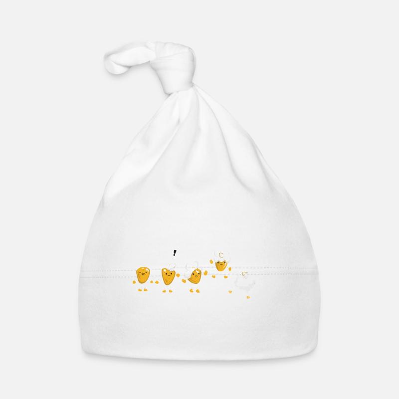 Popcorn - Bonnet bio Bébé - blanc