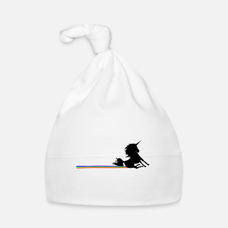Einhorn Regenbogen Kacke Baby Bio-Mütze