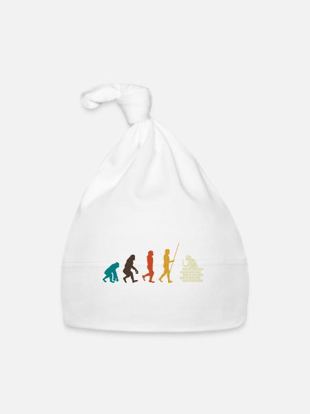 Maurer Evolution Artisans du bâtiment Cadeau - Bonnet bio Bébé - blanc - Devant