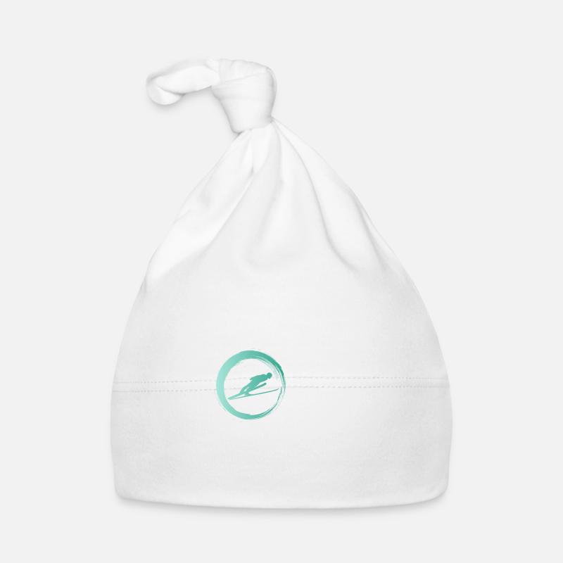 Sporty Hobby Leidenschaft Skispringen Baby Bio-Mütze