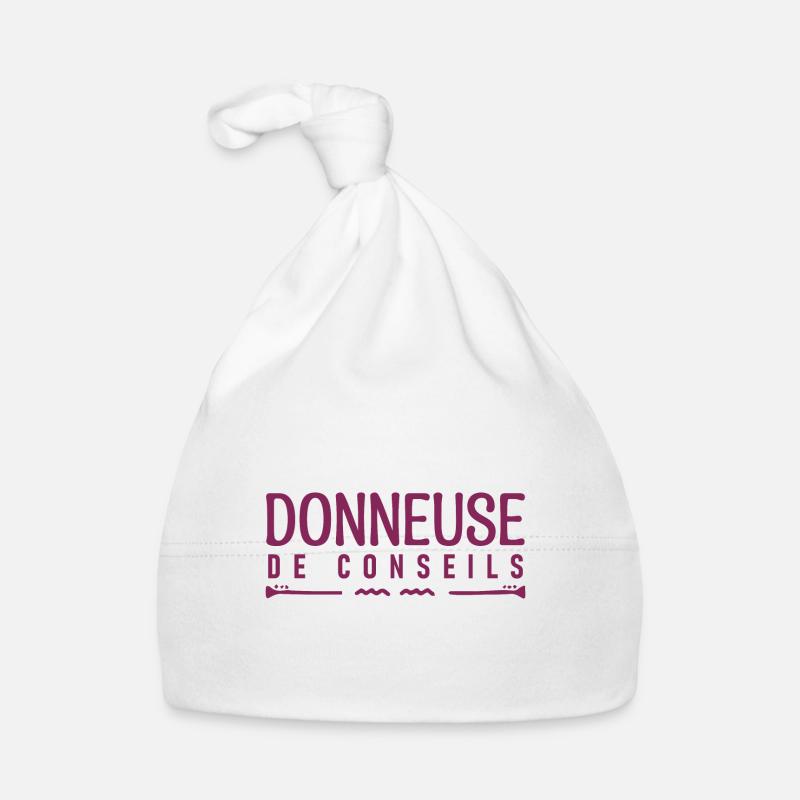 Donneuse de conseils. cadeau Conseiller. Bonnet bio Bébé