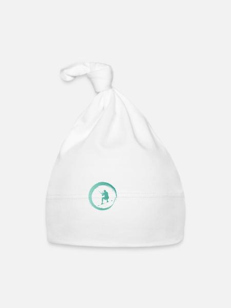 Sporty Hobby Leidenschaft Kiteboard - Baby Bio-Mütze - Weiß - Vorne