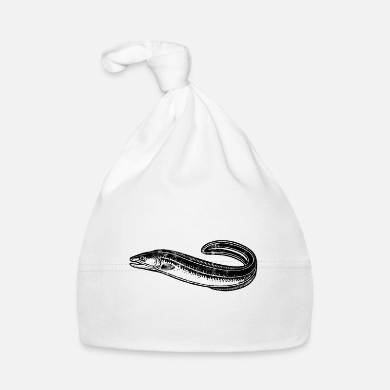 Aal - Fisch - Angler Geschenk Baby Bio-Mütze