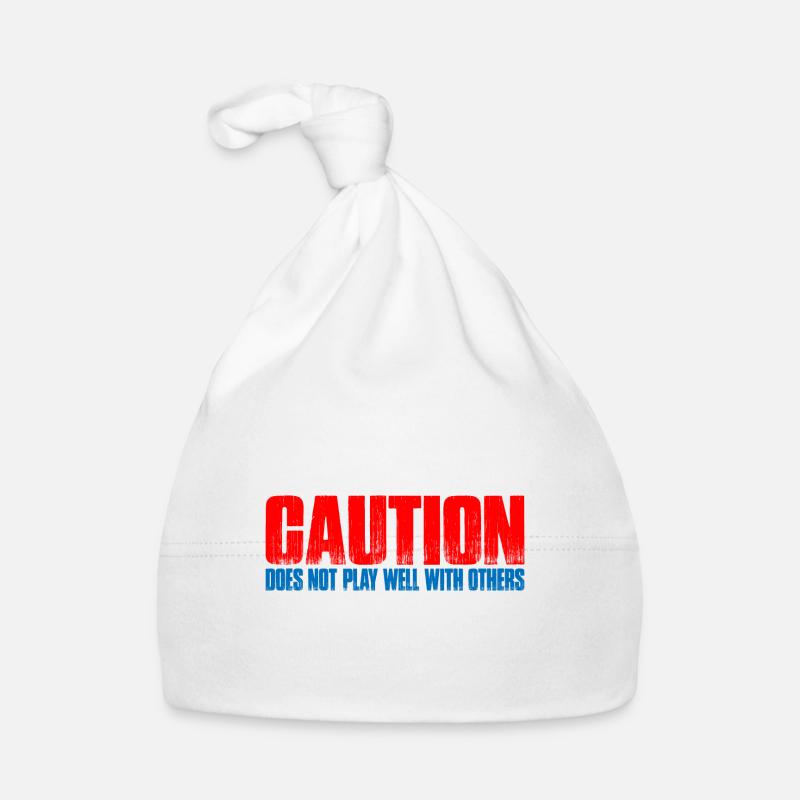 Caution Does Not Play Well With Others 49 Organic Baby Cap