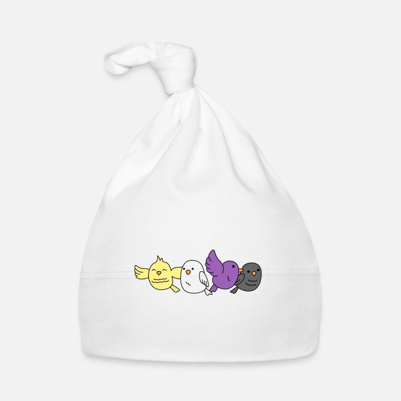 Non-binary flag bird design for proud Enbys Organic Baby Cap