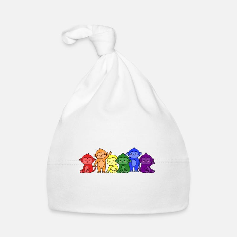 Conception de singe de drapeau LGBT + pour les personnes LGBT + Bonnet bio Bébé