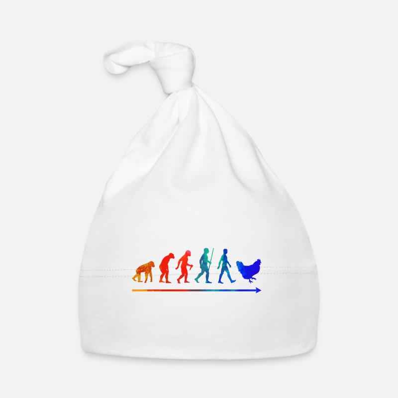 Chicken Evolution Organic Baby Cap
