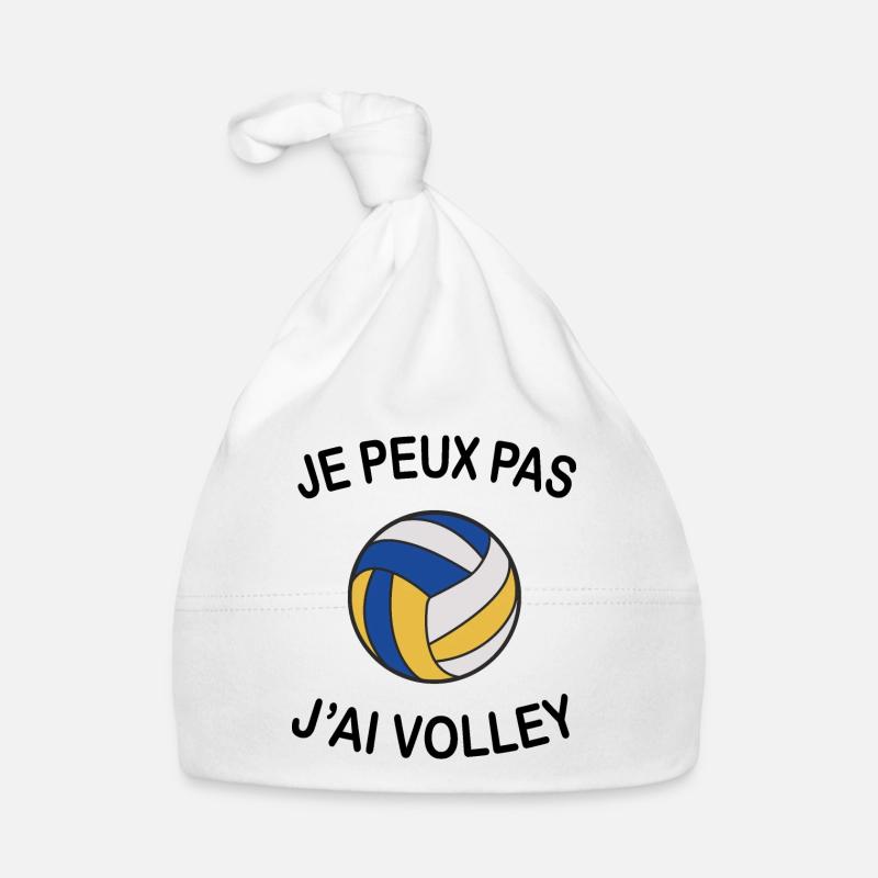 Je Peux Pas J'ai Volley - Bonnet bio Bébé - blanc