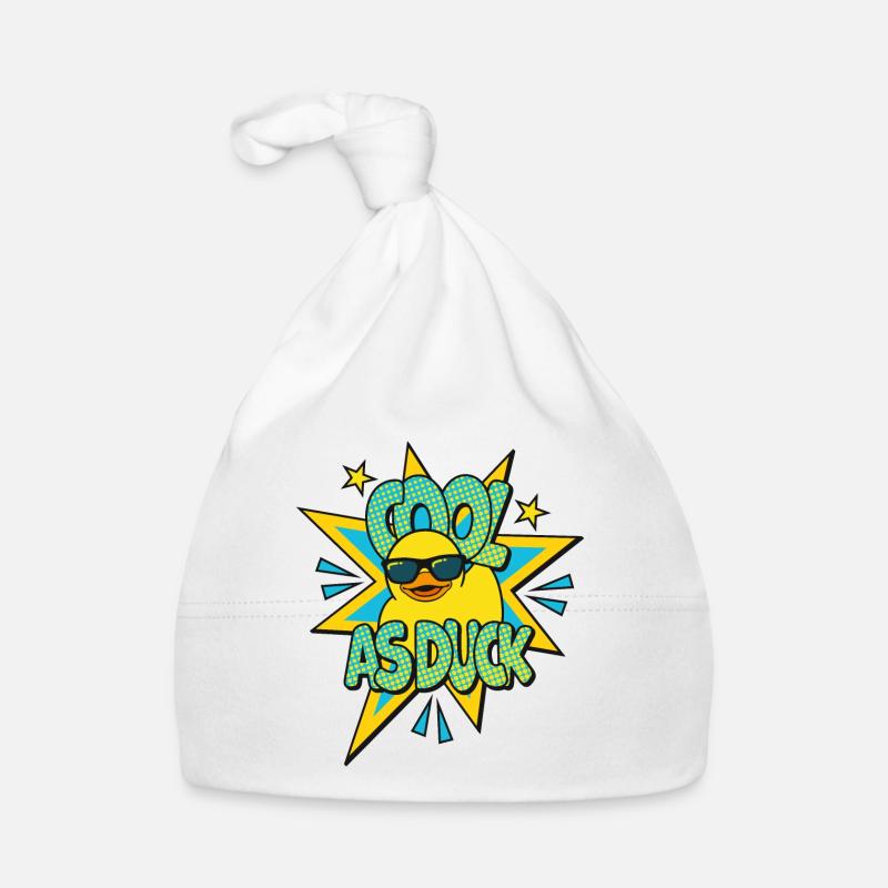 Cool comme canard canard canard caoutchouc canards canards canards Bonnet bio Bébé