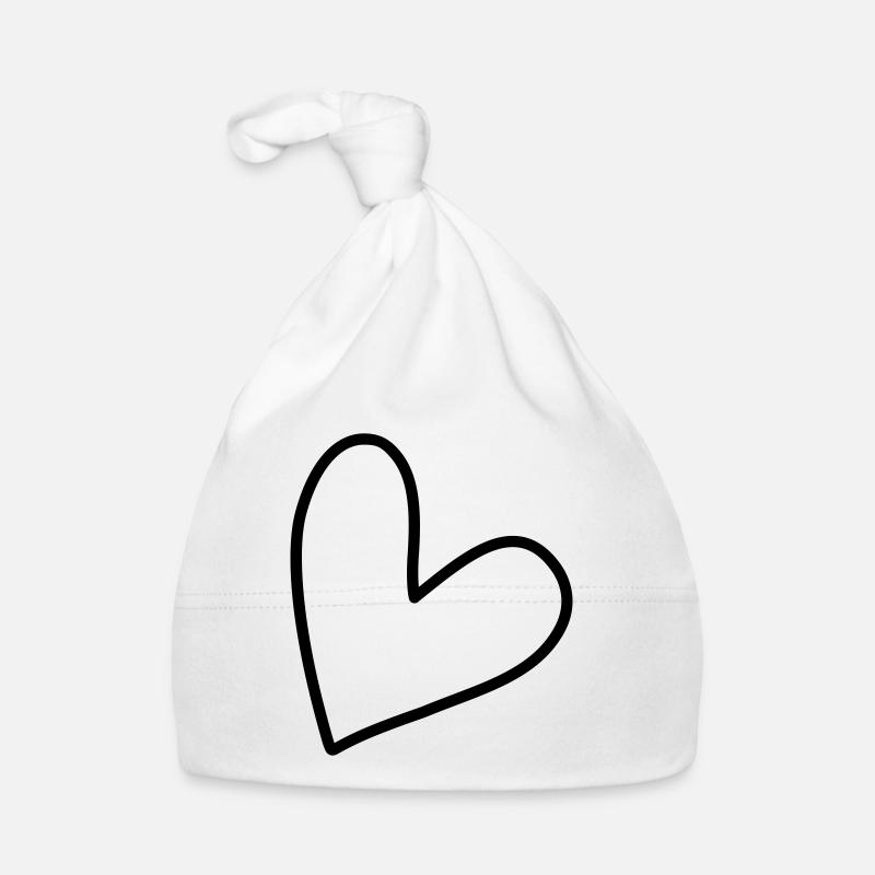 Schlichtes Herz Symbol Baby Bio-Mütze