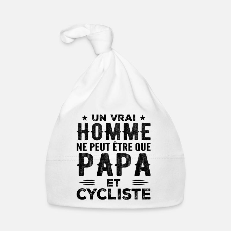 Ein echter Mann ist nur ein Vater und ein Radfahrer Baby Bio-Mütze
