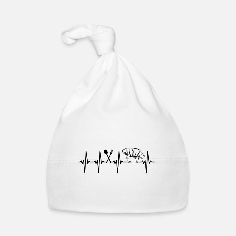 Cuisinier casquette battement de coeur ECG chef Bonnet bio Bébé