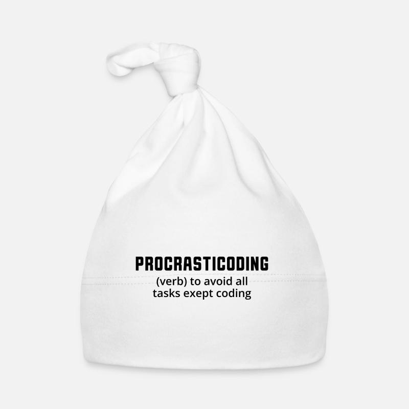Procrasticoding Verb To Avoid All Tasks Coding Dev Baby Bio-Mütze