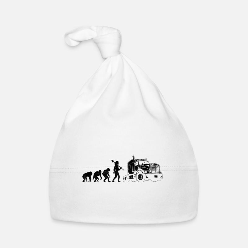 Trucker Evolution Fahren Papa Trucker Vater LKW Baby Bio-Mütze