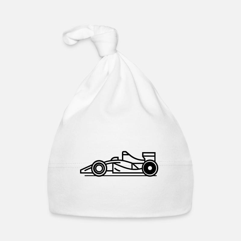 F1 Voiture de course - Bonnet bio Bébé - blanc