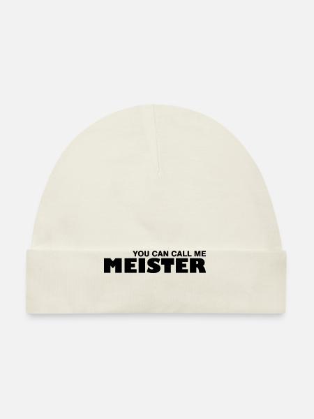 Meister Zimmermann Geschenk Handwerker Werkzeug - Baby Bio-Mütze - Weiß - Vorne