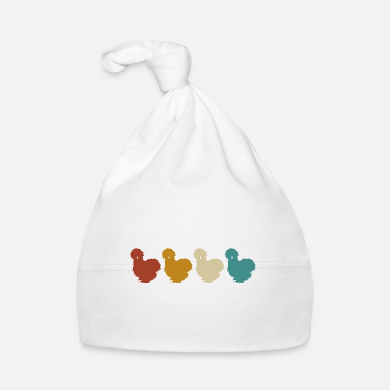 Silk Chicken Silk Chicken Silkie Chicken Gift Organic Baby Cap