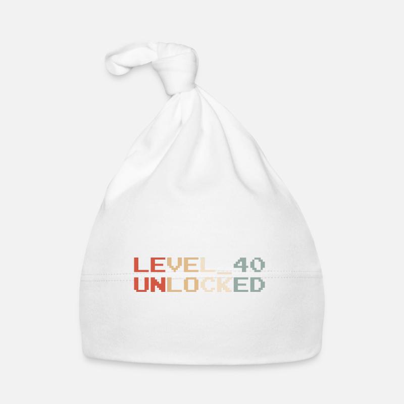 Niveau 40 Achievement Unlocked - 40th Birthday Gift Bonnet bio Bébé