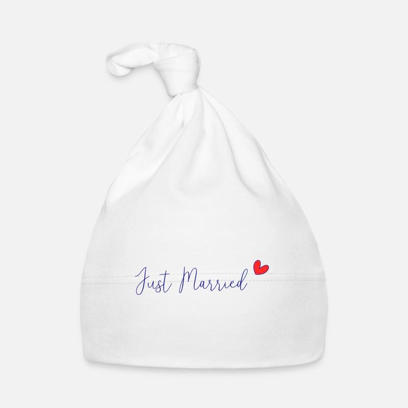 JUST MARRIED. VIVE LES MARIES. SAINT VALENTIN Bonnet bio Bébé