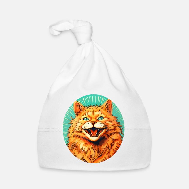Funny kitty #cat Organic Baby Cap