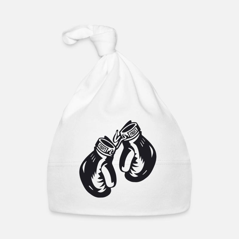 Boxhandschuhe - Baby Bio-Mütze - Weiß