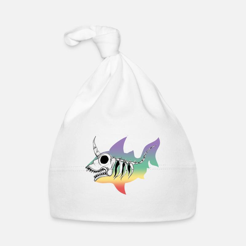 Squelette de requin de licorne Bonnet bio Bébé