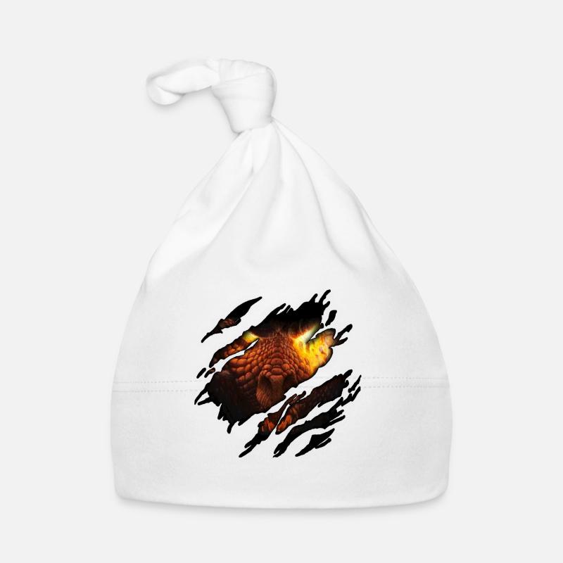 Dragon en moi - Bonnet bio Bébé - blanc