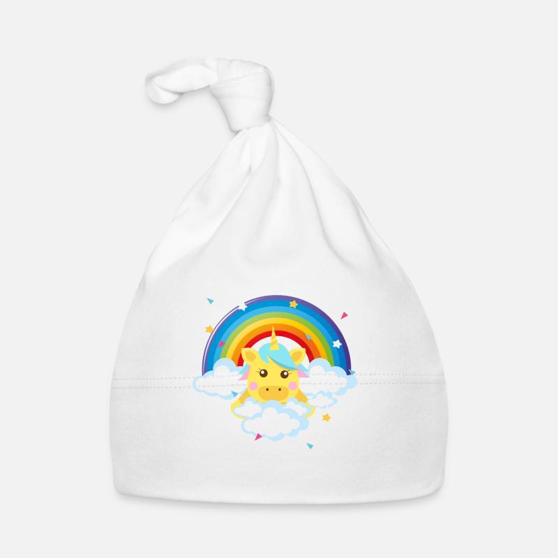 süßes Pony Einhorn Regenbogen Geschenk Baby Kind Baby Bio-Mütze