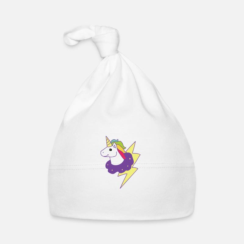 Licorne colorée arc-en-ciel flash idée de cadeau Bonnet bio Bébé