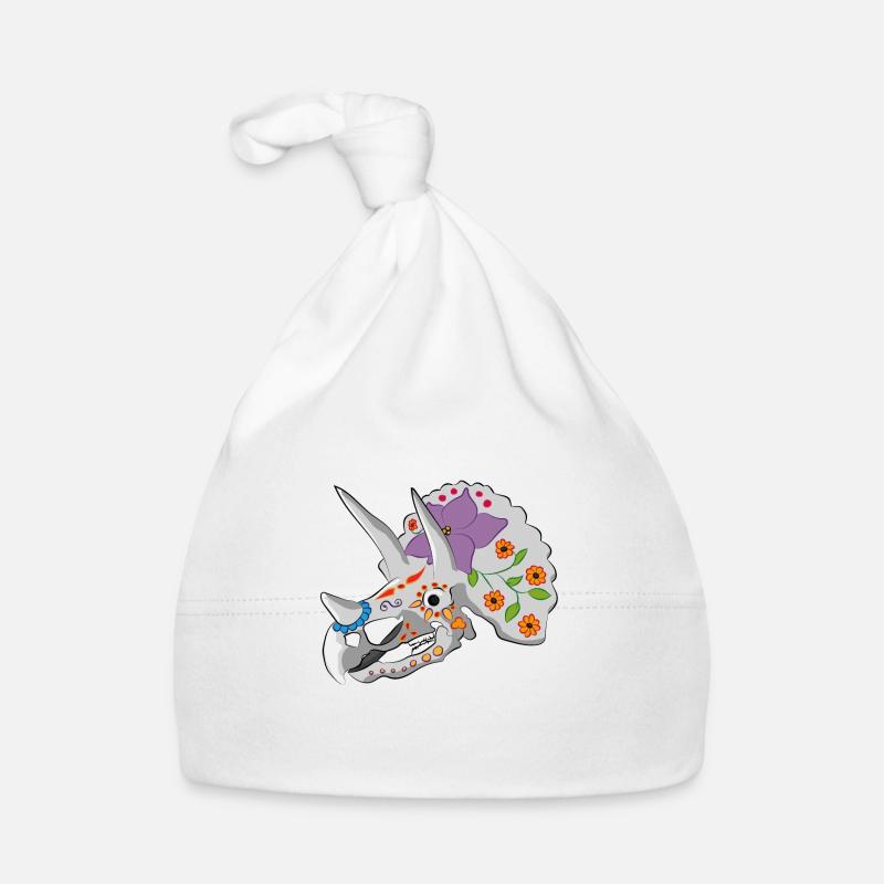 Tag des erloschenen: Triceratops - Baby Bio-Mütze - Weiß