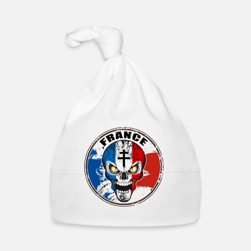 Skull croix de Lorraine Bonnet bio Bébé