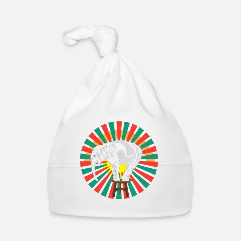 White elephant in the circus Organic Baby Cap