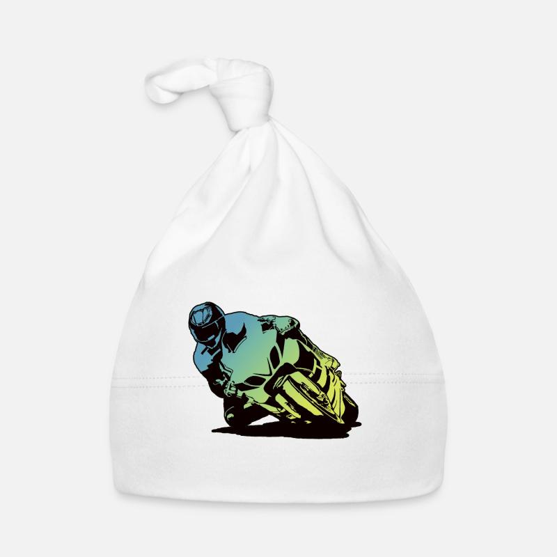Moto moto - Bonnet bio Bébé - blanc