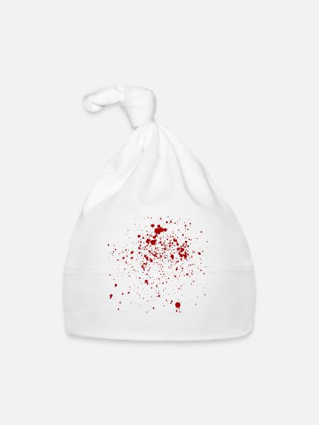 Blood - Blut - Baby Bio-Mütze - Weiß - Vorne