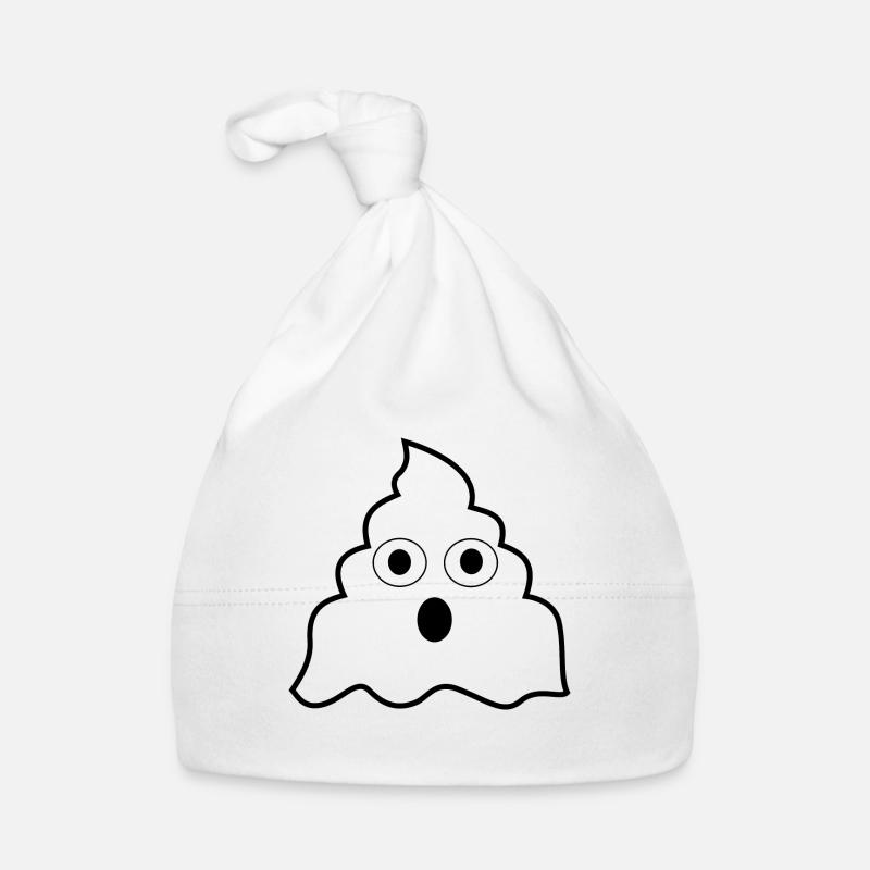 Drôle de merde fantôme - Bonnet bio Bébé - blanc