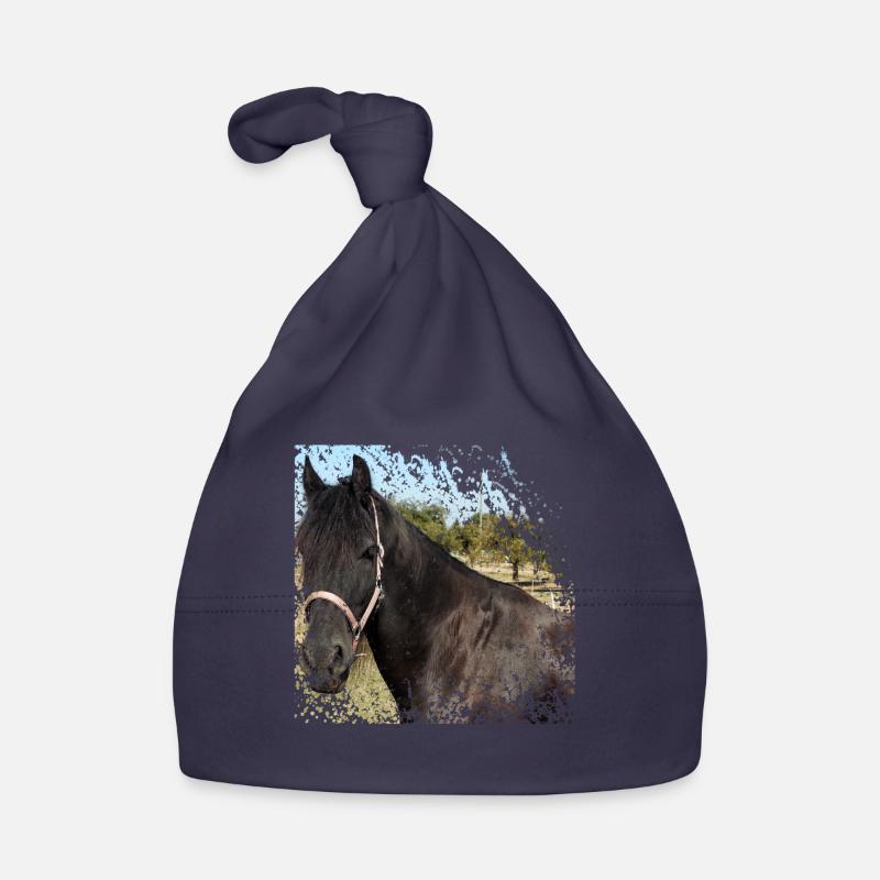 Qui ne veut pas monter sur ce cheval? Bonnet bio Bébé