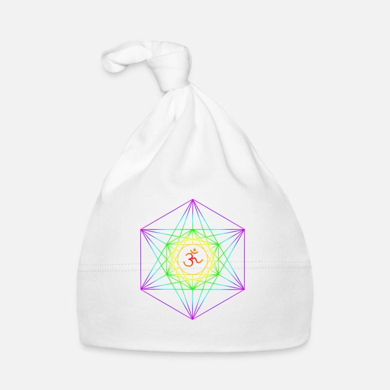 Metatron's Cube 3 - Organic Baby Cap - white