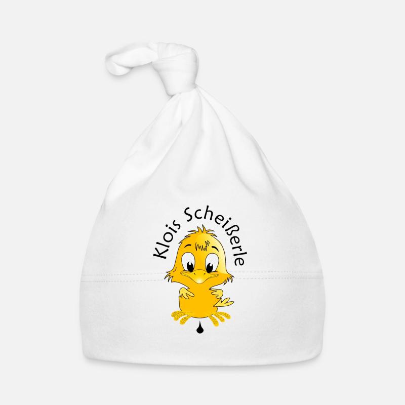 Klois merde aulne - Bonnet bio Bébé - blanc