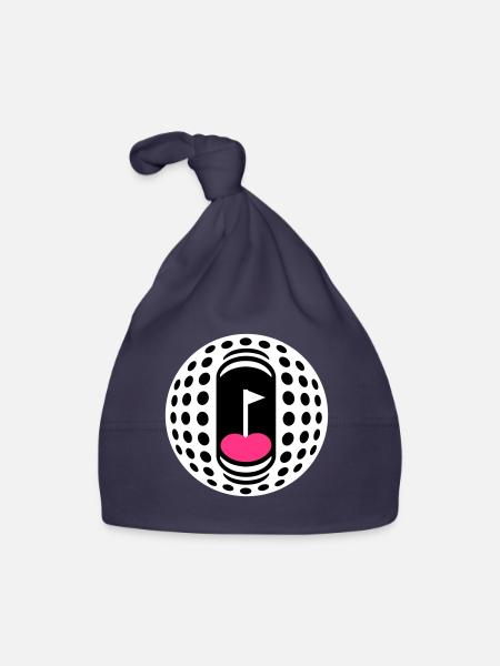 Golf ball addict - Organic Baby Cap - navy - Front