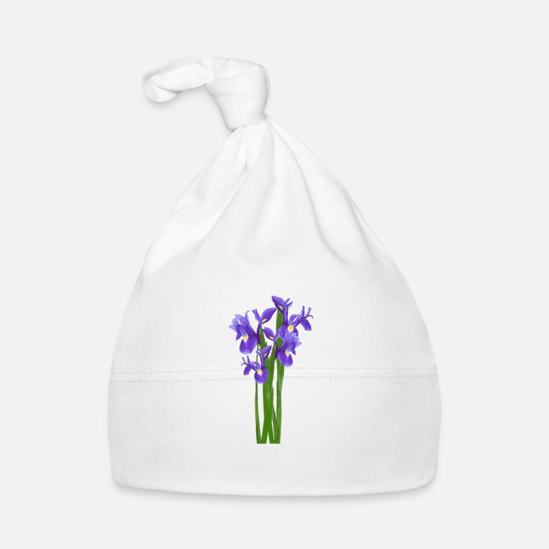 Fleurs Printemps Iris iris - Idée de cadeau Bonnet bio Bébé
