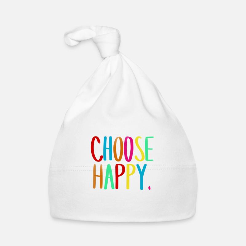 Choisissez heureux. Bonnet bio Bébé