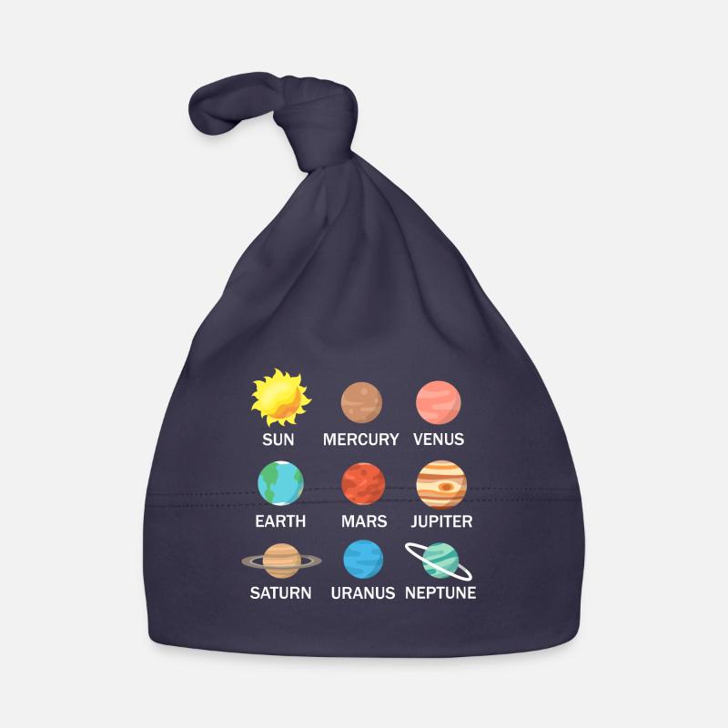 Solar system planets outer space science Organic Baby Cap
