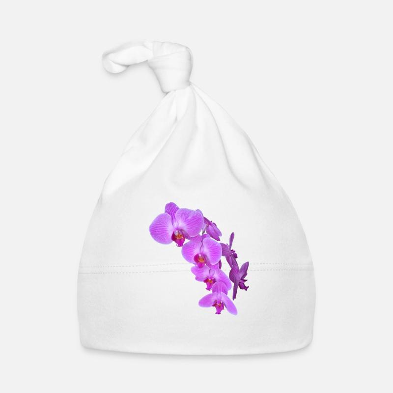 Orchidee Baby Bio-Mütze