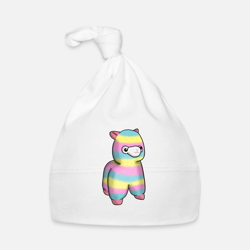 Rainbow alpaca llama cuddly toy llama Organic Baby Cap