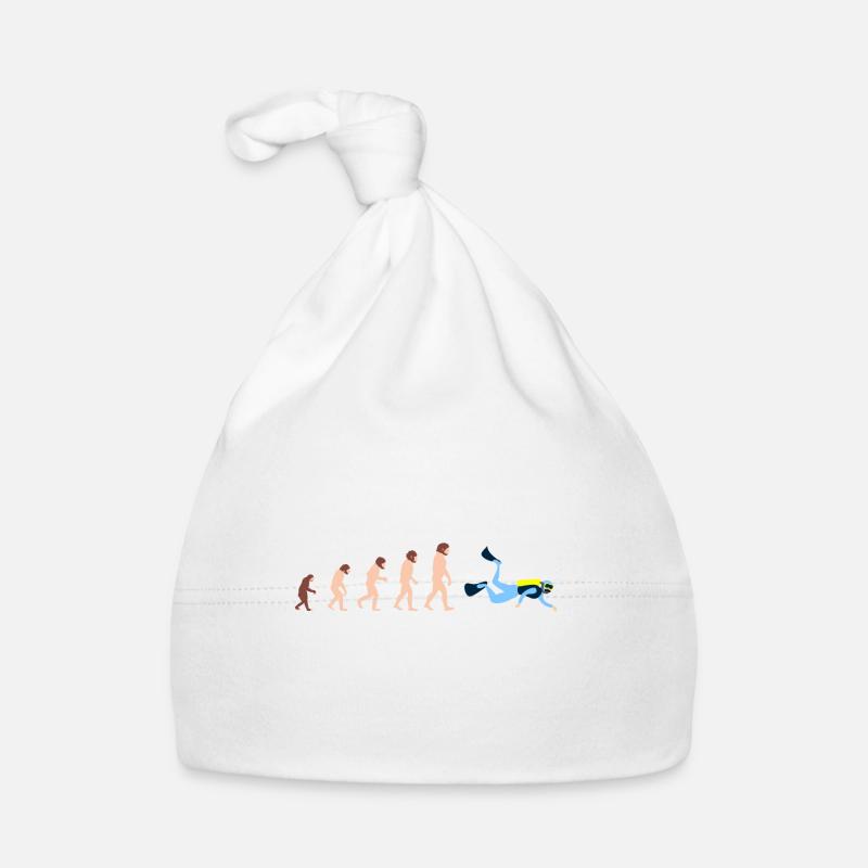 Tauchen Human Evolution Taucher Lustiges Geschenk Baby Bio-Mütze