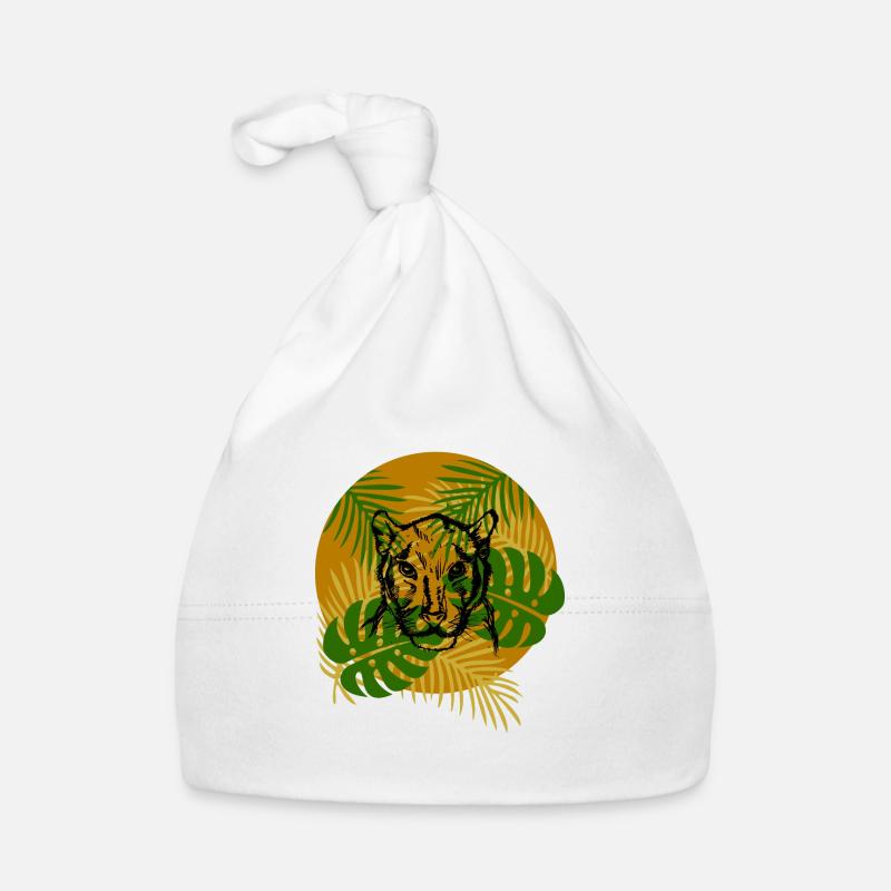 jungle Panther - Bonnet bio Bébé - blanc