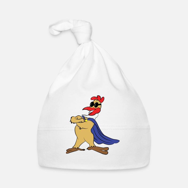 Hahn mit blauem Umhang Baby Bio-Mütze