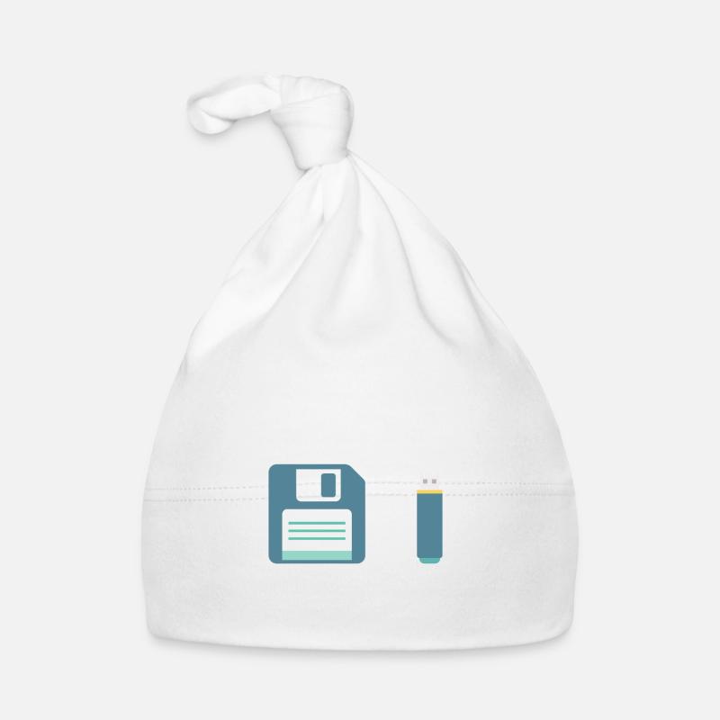 Ordinateur de disquette drôle des années 90 USB Bonnet bio Bébé